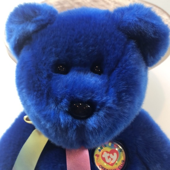 TY Beanie Buddy Clubby the Royal Blue TY Club Bear 14” 90’s Y2K Collectible NWOT - Picture 5 of 9